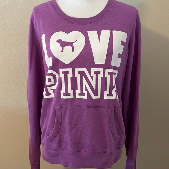PINK Victoria's Secret Tops - VS PINK Purple Sweatshirt
